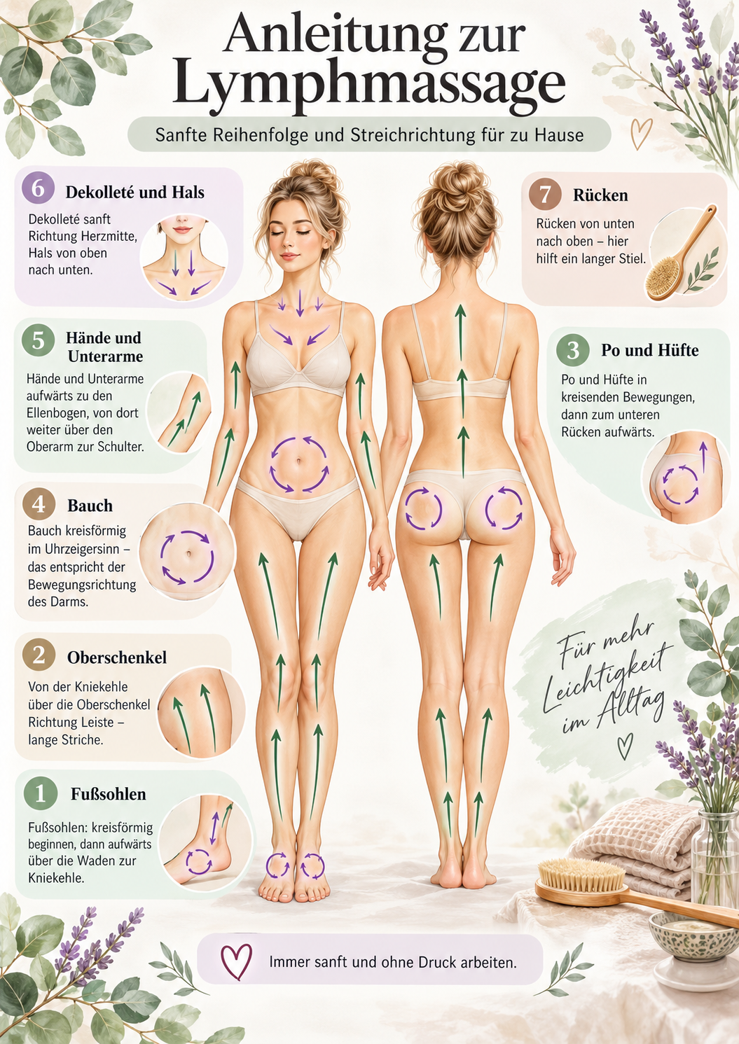 Sanfte Anleitung zur Lymphmassage